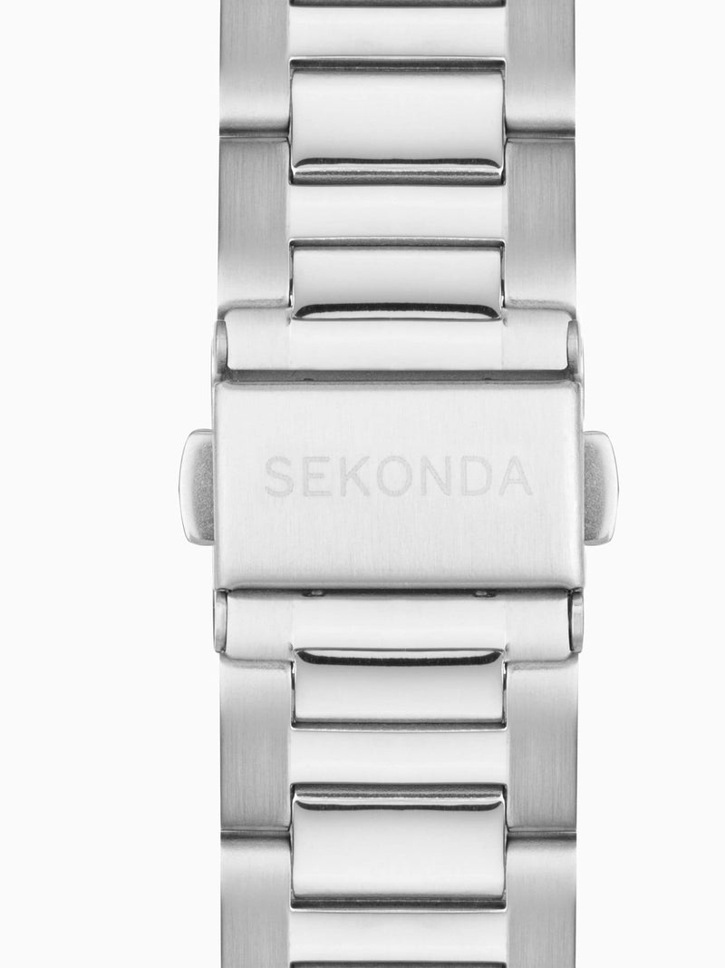 Sekonda Silver Tone Circuit analogue watch 39mm (British brand)
