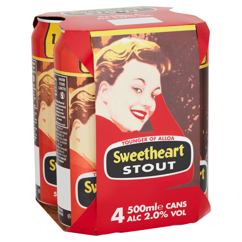 Sweetheart stout 4-pack 500ml cans, imported from the UK