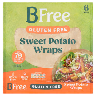 BFree Gluten Free Sweet Potato Wraps 6 Pack - British product