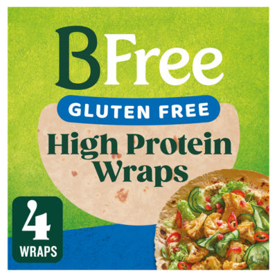 BFree gluten free high protein wraps 4 pack 168g (British brand)