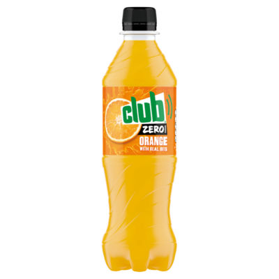 Club Zero sugar-free orange soft drink 500ml, UK version