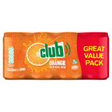 Club Orange carbonated soft drink 330ml can, imported from the UK