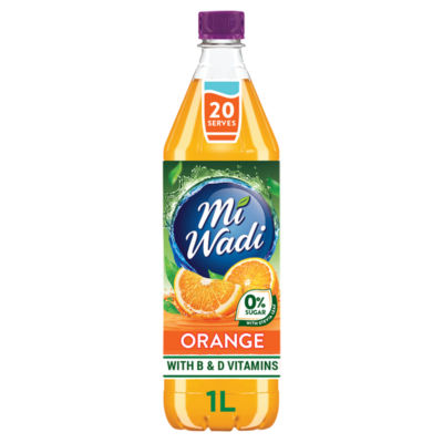 Mi Wadi orange squash 0% sugar 1L, imported from the UK
