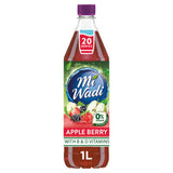 Mi Wadi squash Apple Berry 0% Sugar 1L - British product