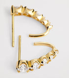 Jennifer Meyer large yellow gold and diamond Edith stud earrings, UK version