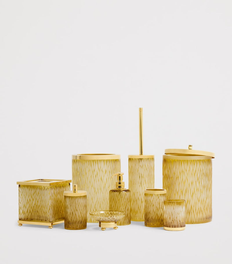 ZODIAC Crystal Amber bathroom bin 525ml (British brand)