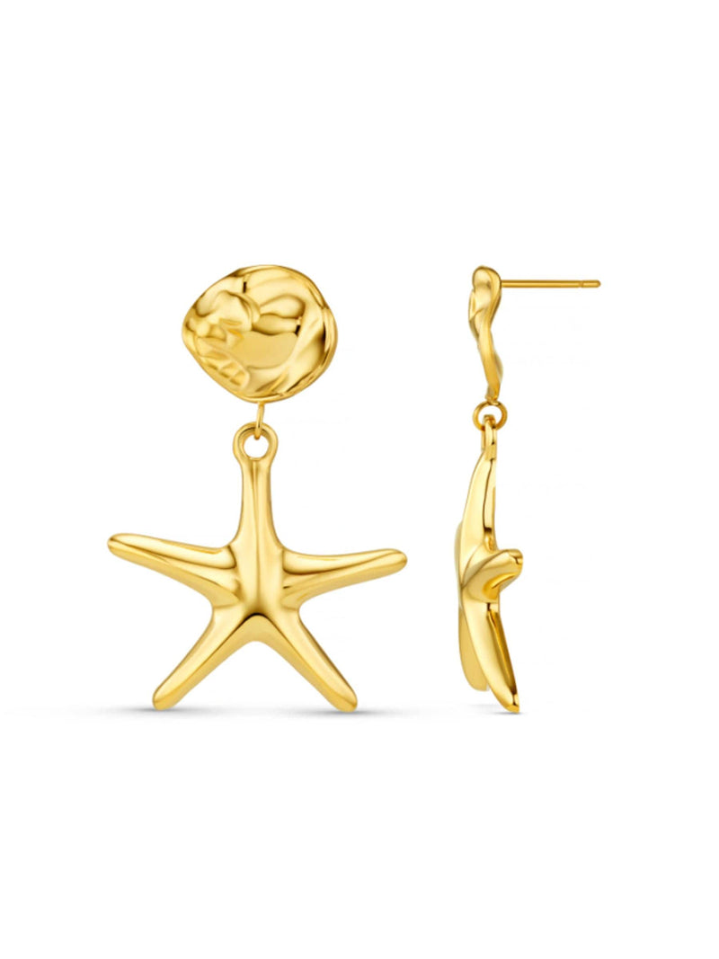 Orelia gold tone starfish earrings waterproof - British brand