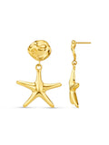 Orelia gold tone starfish earrings waterproof - British brand