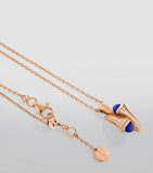Marli New York Cleo necklace rose gold diamonds lapis lazuli - British product