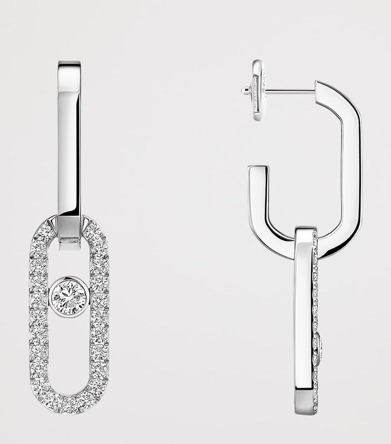 Messika Move Link diamond drop earrings 0.85ct, imported from the UK