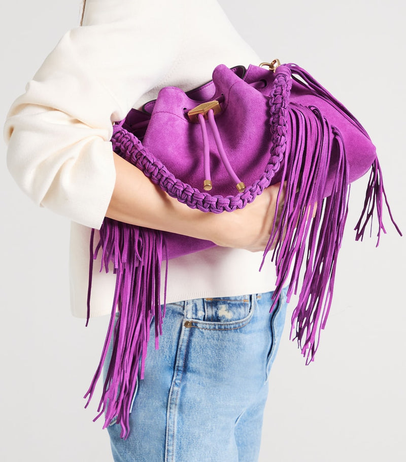Jimmy Choo medium cinch suede bucket bag (British brand)
