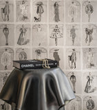 Cole & Son x Harrods Couture Carousel wallpaper Monochrome Pearl - British product