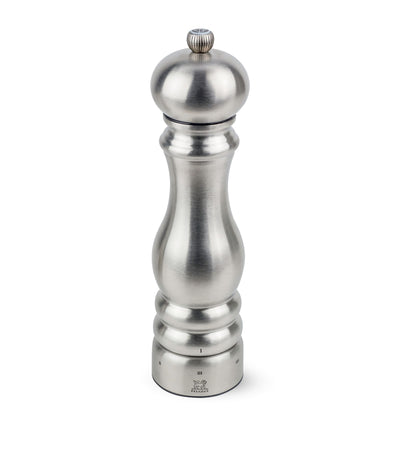 Harrods Peugeot Stainless Steel Paris Chef Salt Mill 22cm- Buy online at McGrocer