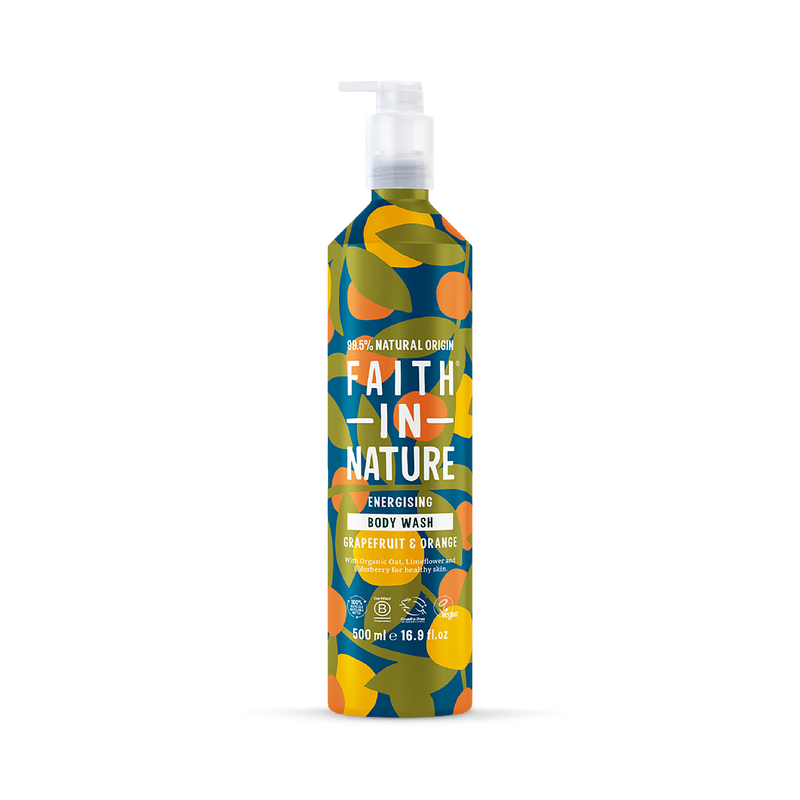 Faith In Nature grapefruit orange body wash 500ml - British product