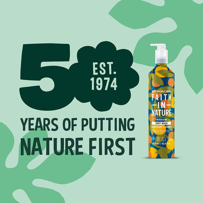 Faith In Nature grapefruit orange body wash 500ml - British product