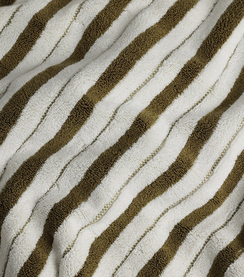 BAINA organic cotton striped bath mat 50cm x 80cm - British product