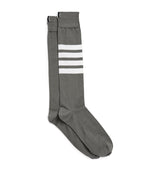 Harrods Thom Browne Cotton-Blend 4-Bar Over-The-Calf Socks- Buy online at McGrocer