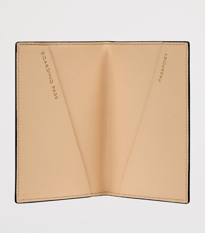 Smythson leopard print passport cover 14.5x10cm, UK version