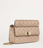 Valentino Garavani Small Rockstud Spike top-handle bag quilted lambskin (British brand)