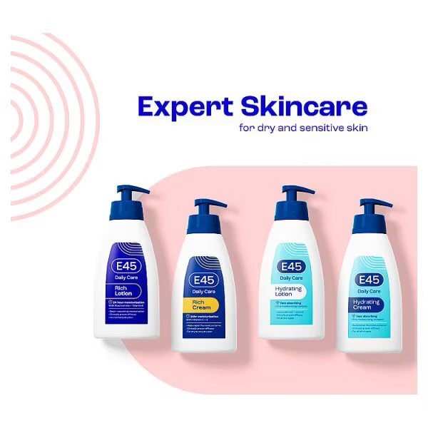 E45 Rich 24 Hour Cream with Pump 400ml - British product
