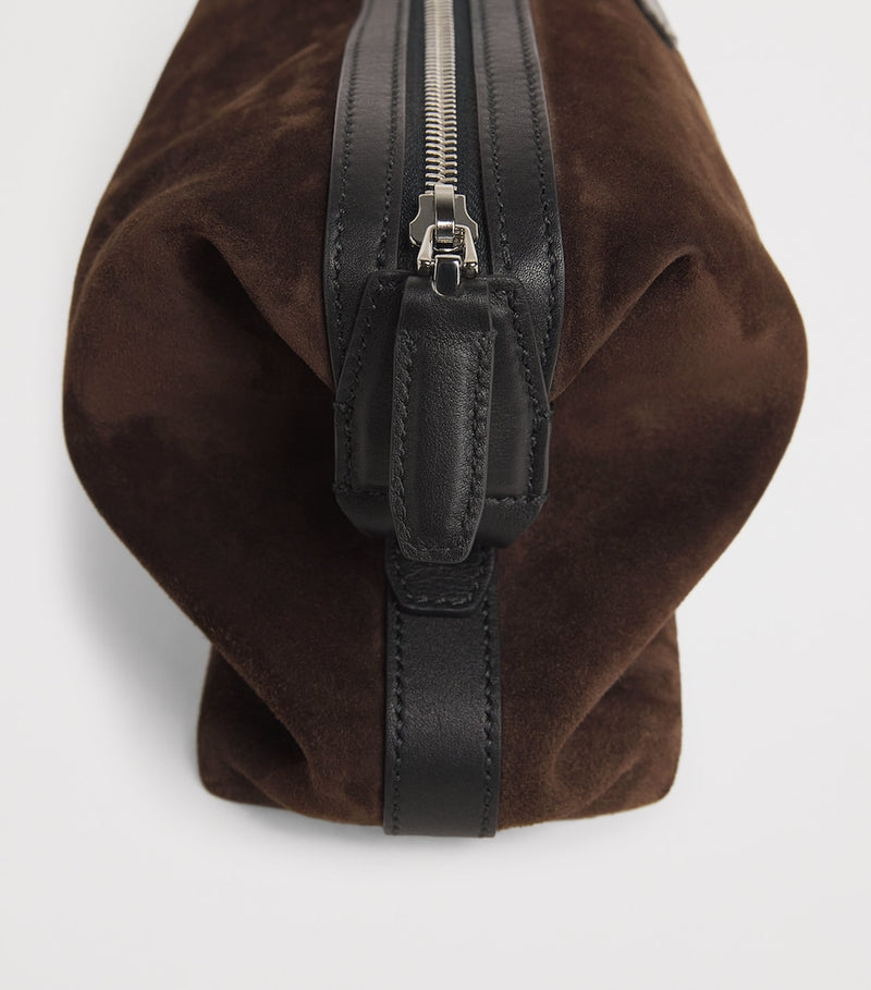 Brioni cotton canvas Via Veneto pouch with leather details, UK version