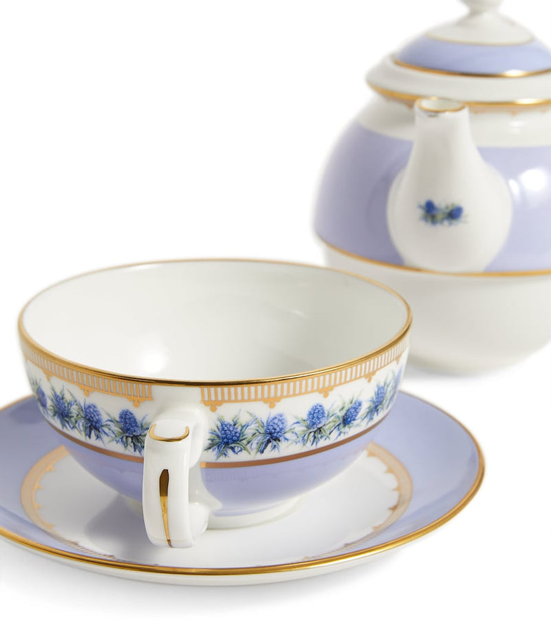 Halcyon Days Shell Garden Floral tea for one set, UK version