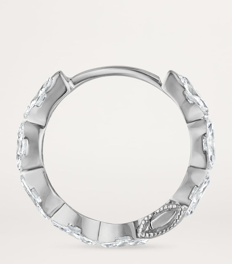 Maria Tash invisible set diamond hoop earrings 9.5mm, UK version