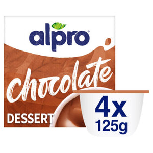 Alpro Chocolate Dairy Free Vegan Soya Dessert 4x125g