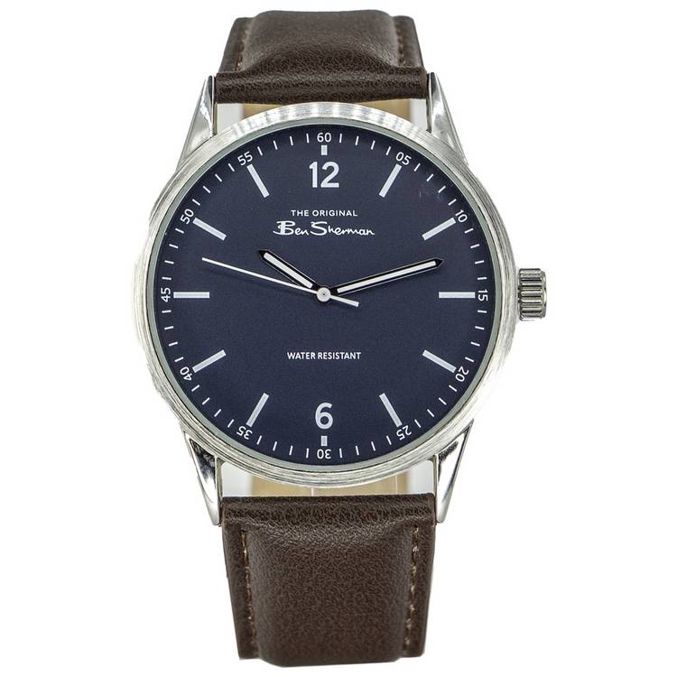Ben Sherman watch gift set brown strap - British product