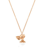 NOA mini rose gold diamond elephant pendant, UK version