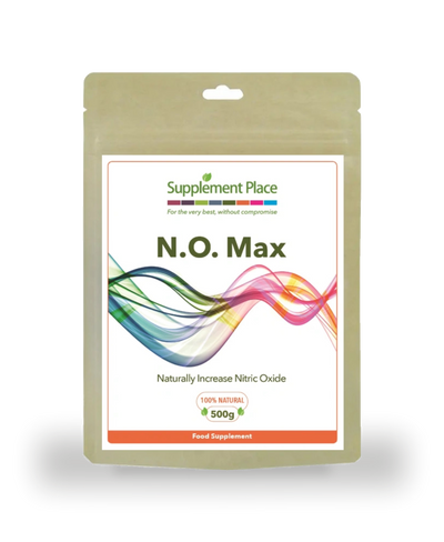 Holland & Barrett Supplement Place N.O. Max Powder Nitric Oxide Blend Pre-Workout Supplement 500g- Buy online at McGrocer