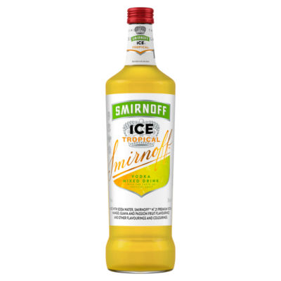 ASDA Smirnoff Ice Tropical Vodka Mixed Drink 4% Vol 70cl- Buy online at McGrocer
