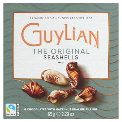 Guylian seashell chocolates with hazelnut praliné filling 65g, UK version