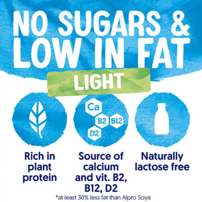Alpro Soya Light Dairy Free Milk 1L - British product