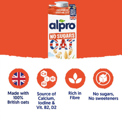 Alpro oat drink no sugar 1L - British product