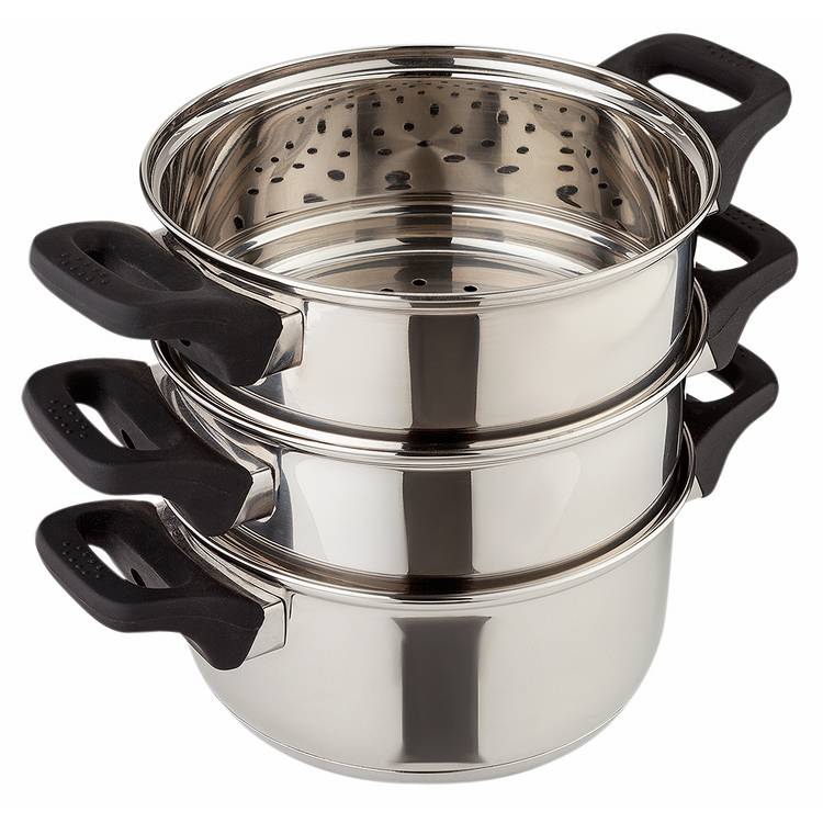 Russell Hobbs stainless steel 3 tier steamer 18cm, imported from the UK