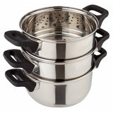 Russell Hobbs stainless steel 3 tier steamer 18cm, imported from the UK