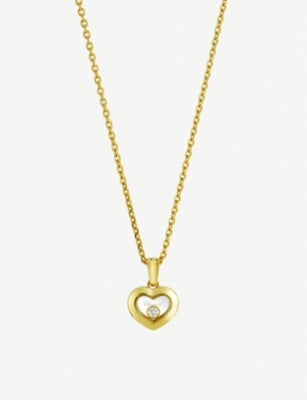 Chopard 18ct yellow gold diamond heart-shaped pendant (British brand)