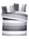 Fusion Grey Betley duvet cover and pillowcase set - British product