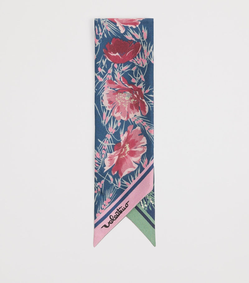 Valentino Garavani silk floral print scarf 6x180cm - British product