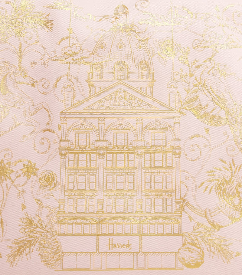 Harrods Gold Building shopper bag cotton canvas, UK version