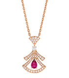 Bvlgari Divas Dream necklace rose gold diamonds rubellite, UK version