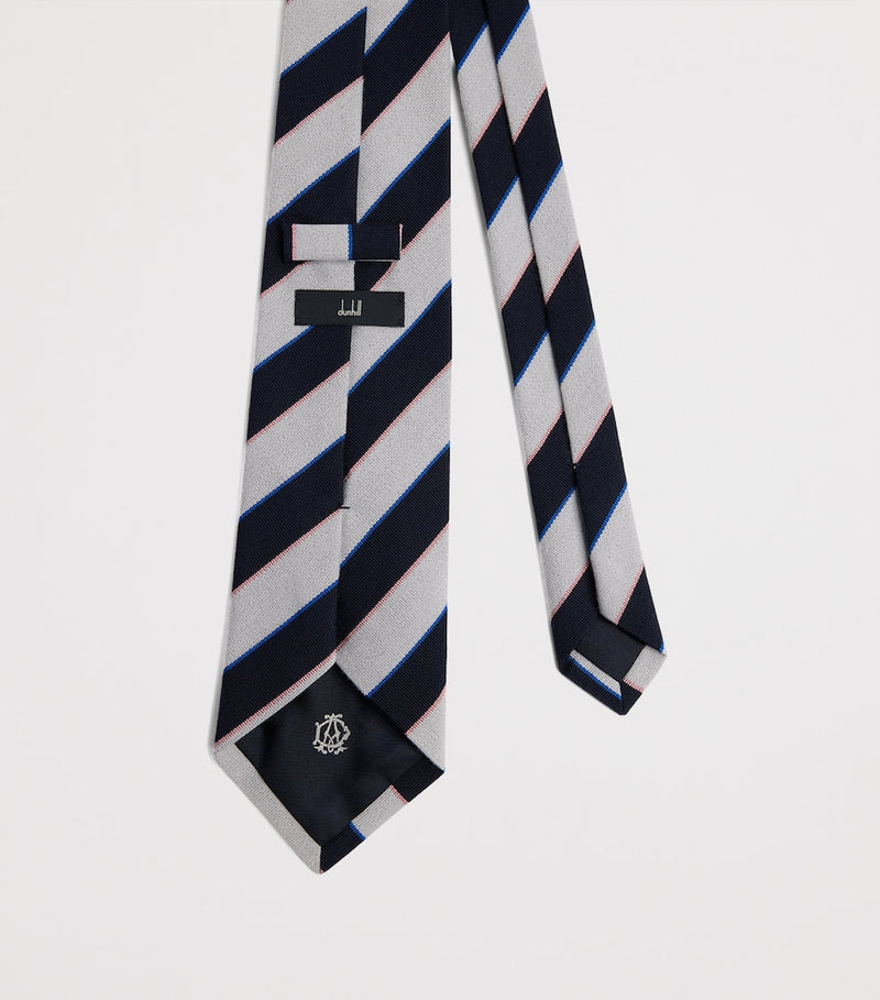 Dunhill wool-mulberry silk stripe tie, UK version
