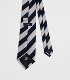 Dunhill wool-mulberry silk stripe tie, UK version