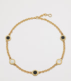 Bvlgari yellow gold mother-of-pearl onyx necklace, UK version