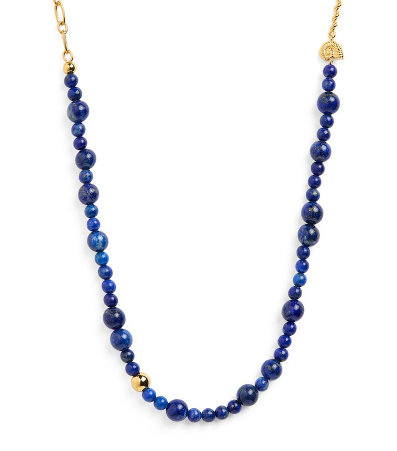 Anni Lu gold-plated deep blue necklace, UK version