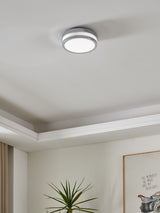Next Eglo Silver Palermo LED Ceiling Light 49.5cm Height- Buy online at McGrocer