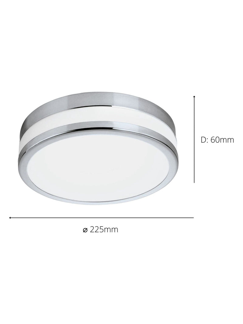 Eglo Silver Palermo LED ceiling light (British brand)