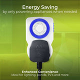 Masterplug 24 hour mechanical segment timer 3 pack - British product