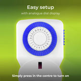 Masterplug 24 hour mechanical segment timer 3 pack - British product